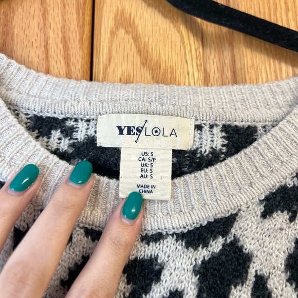 Cheetah Print Yes Lola Sweater - Picture 3 of 4
